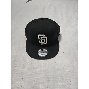 New Era Snapback San Diego Padres Hat in Black Silver
